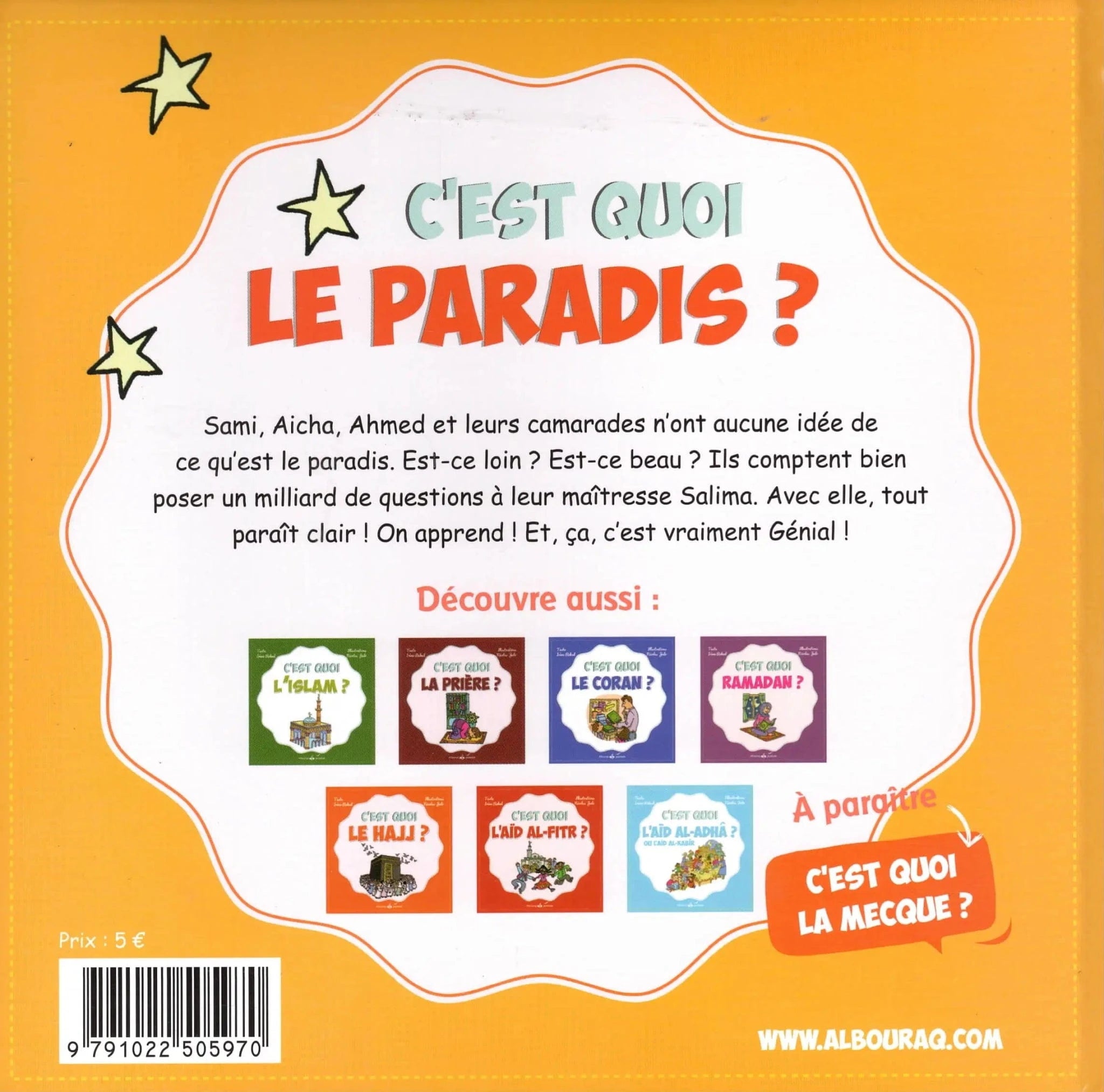 C’est quoi Le Paradis ? par Irène Rekad Al Bouraq Livre Islam Enfant 9791022505970 Librairie Musulmane Al-imen