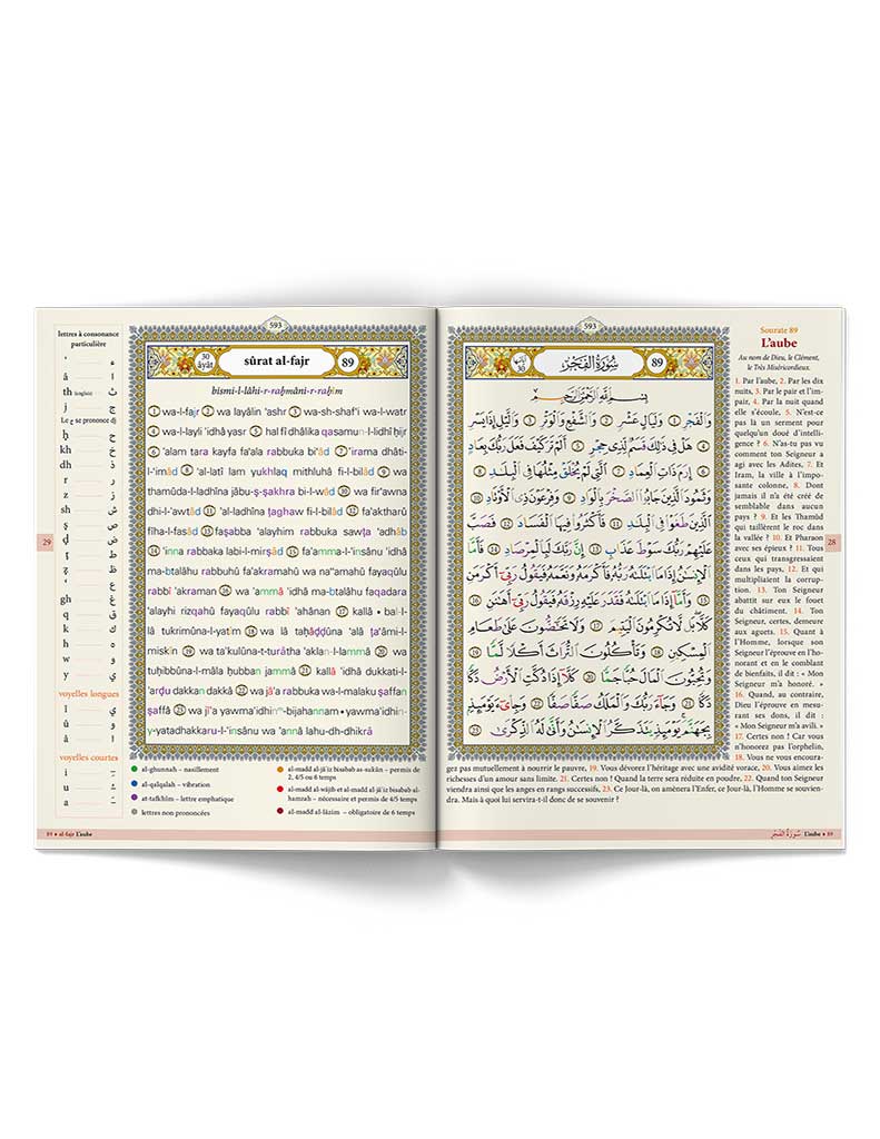 Chapitre Amma Avec les règles du Tajwîd simplifiées (Format moyen) Tawhid Coran 9782848623450 Librairie Musulmane Al-imen