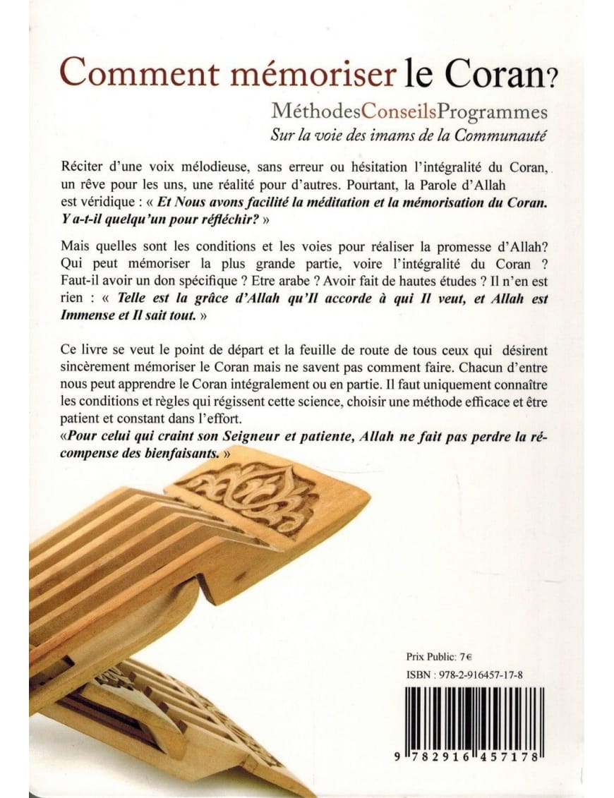 Comment mémoriser le Coran ? Méthodes, Conseils & Programmes - Dr Nabil Aliouane - Tawbah - Éditions Tawbah Tawbah Livres > Islam > Apprendre l'Arabe 9782916457178 Librairie Musulmane Al-imen