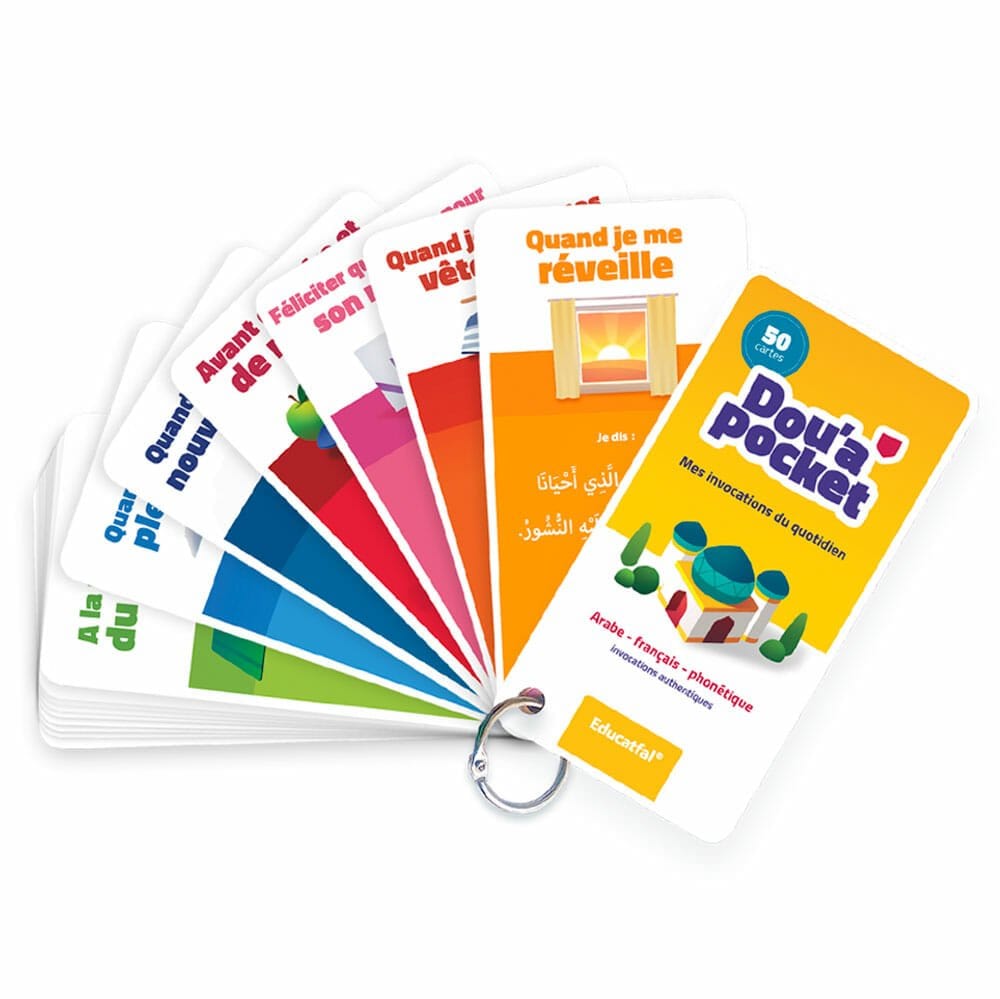 Dou’a pocket - 50 jolies cartes d’invocations (arabe, français & phonétique) Educatfal Jeu Islam 9782956359234 Librairie Musulmane Al-imen