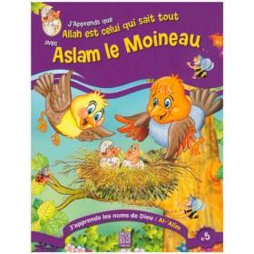 J'apprends que Allah est celui qui sait tout avec Aslam le moineau Tawhid Livre Islam Enfant 9782848622279 Librairie Musulmane Al-imen