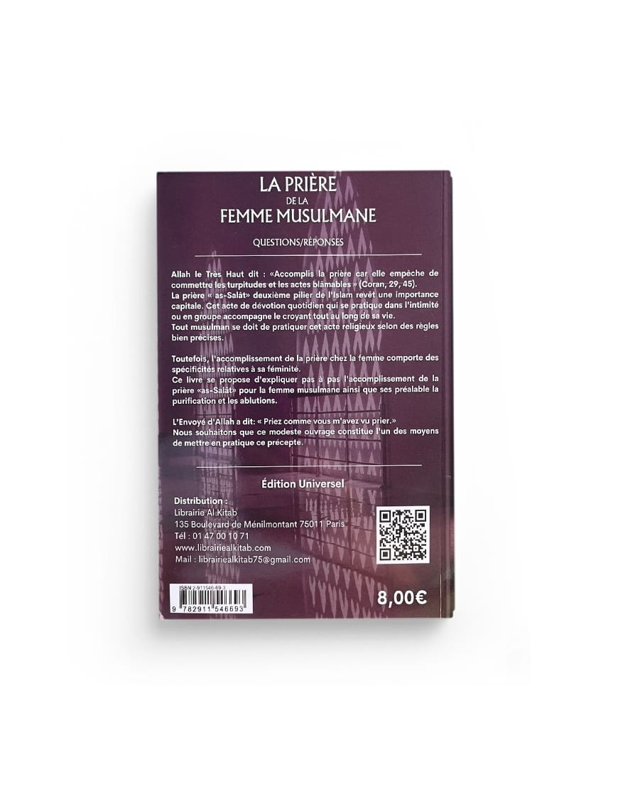 La Prière de la femme musulmane - Questions réponses - Fdal Haja - Universel - Éditions Universel Universel Livre Islam Femme 9782911546693 Librairie Musulmane Al-imen
