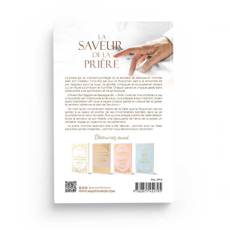La saveur de la prière - Ibn Qayyim AL-JAWZIYYA Al-Hadîth Livres > Islam > Prière (Salat) 9782875452795 Librairie Musulmane Al-imen