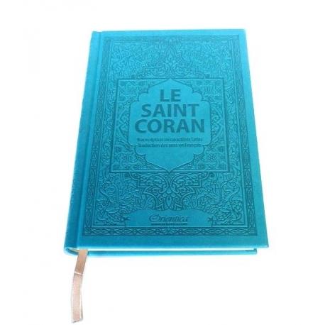 Le Saint Coran - Arabe / Français / Phonétique - Couverture cuir colorée bleu-turquoise Orientica Coran / Qur'an > Arabe Français Phonétique 5430000361897 Librairie Musulmane Al-imen