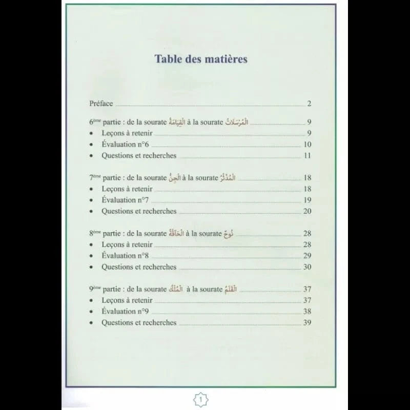 Coran Le Saint Coran Chapitre Tabarak Bilingue Francais Arabe