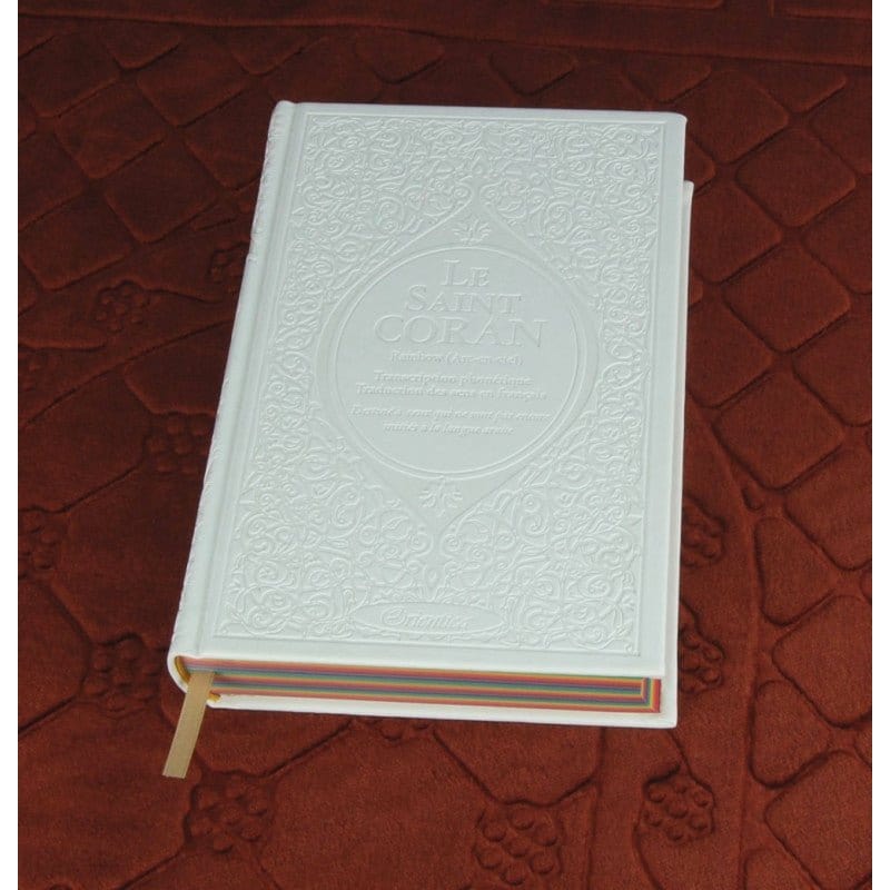 Le Saint Coran Rainbow (Arc-en-ciel) - Français-Arabe avec transcription Phonétique - Blanc Orientica Coran / Qur'an > Arabe Français Phonétique 5430000361583 Librairie Musulmane Al-imen