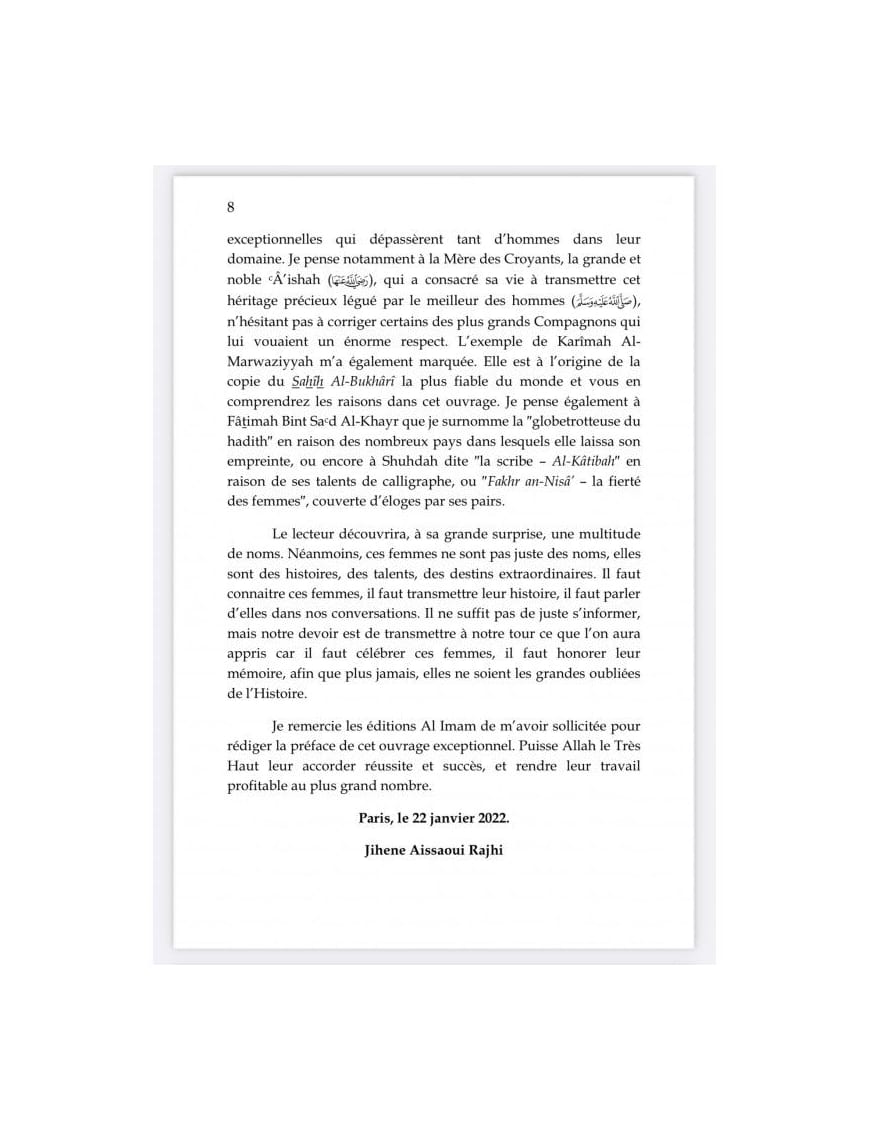 Les femmes savantes du Hadith - Al Muhaddithat - al imam - Éditions Al Imam Al imam Livre > Islam > Foi et Spiritualité 9782492027369 Librairie Musulmane Al-imen