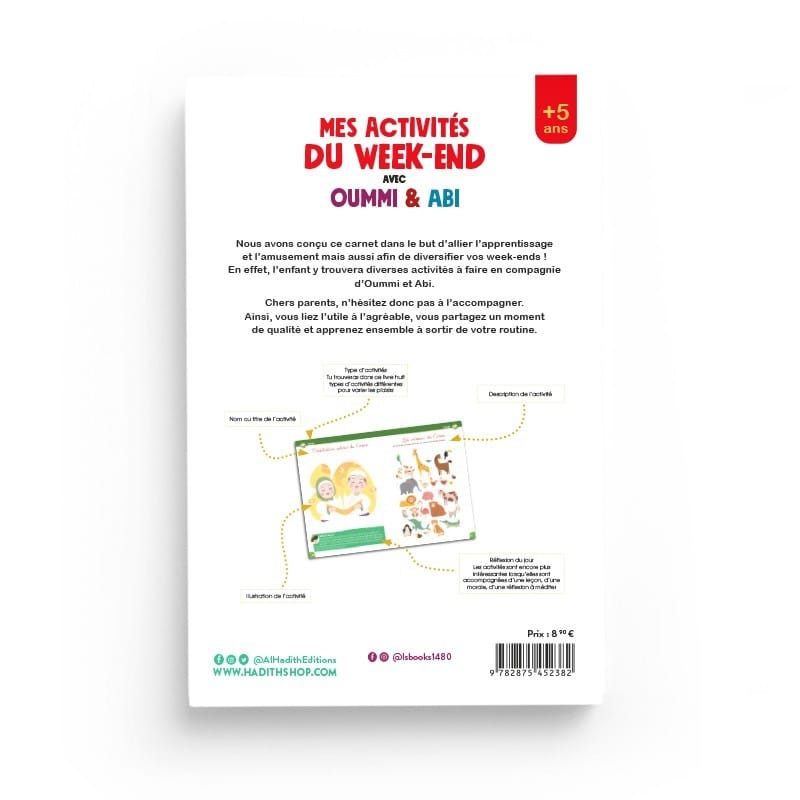Mes activités du week-end avec oummi & abi - Editions Al-Hadîth - L&s Al-Hadîth Livre Islam Enfant 9782875452382 Librairie Musulmane Al-imen