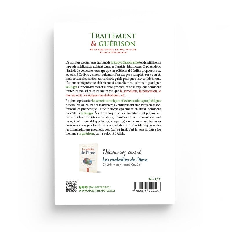 Traitement & guérison de la sorcellerie - Khâlid al-Juraysî - Editions Al hadith - éditions Al-Hadîth Al-Hadîth Livre > Islam > Foi et Spiritualité 9782875452238 Librairie Musulmane Al-imen