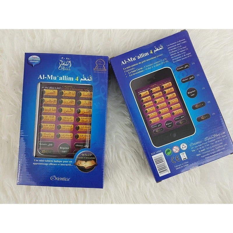 Al-Muallim 4 : Mini-Tablette Islamique pour Enfants avec Coran et Invocations - Menu français / Arabe - à partir de 3 ans et + Orientica Jeu Islam 6959991300016 Librairie Musulmane Al-imen