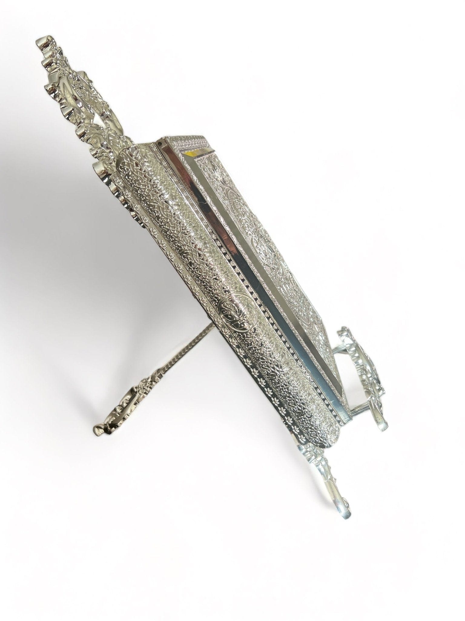 Coffret métallique de luxe pour Coran - Couleur Argent Taille S - 21x16x5,5cm Librairie Al-imen Coffret Porte Coran 5430000233323 Librairie Musulmane Al-imen