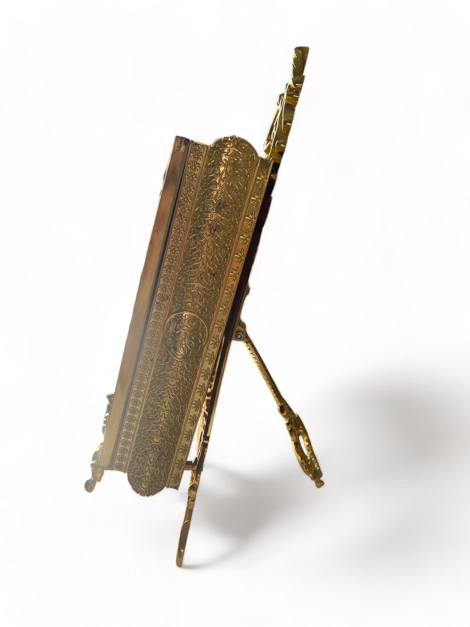 Coffret métallique de luxe pour Coran - Couleur doré Taille M - 23,5x19x6 cm Librairie Al-imen Coffret Porte Coran 5430000234184 Librairie Musulmane Al-imen