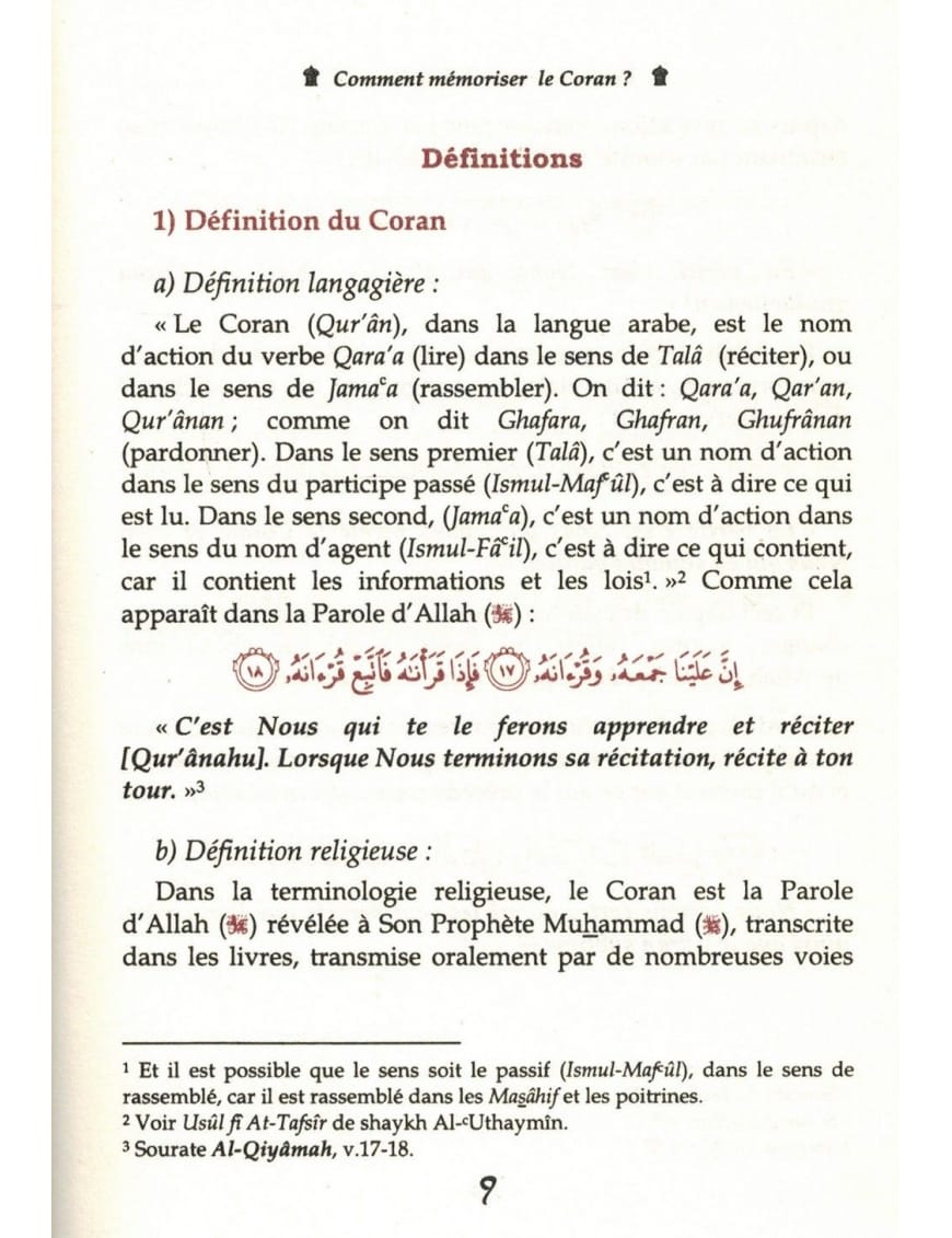 Comment mémoriser le Coran ? Méthodes, Conseils & Programmes - Dr Nabil Aliouane - Tawbah - Éditions Tawbah Tawbah Livres > Islam > Apprendre l'Arabe 9782916457178 Librairie Musulmane Al-imen