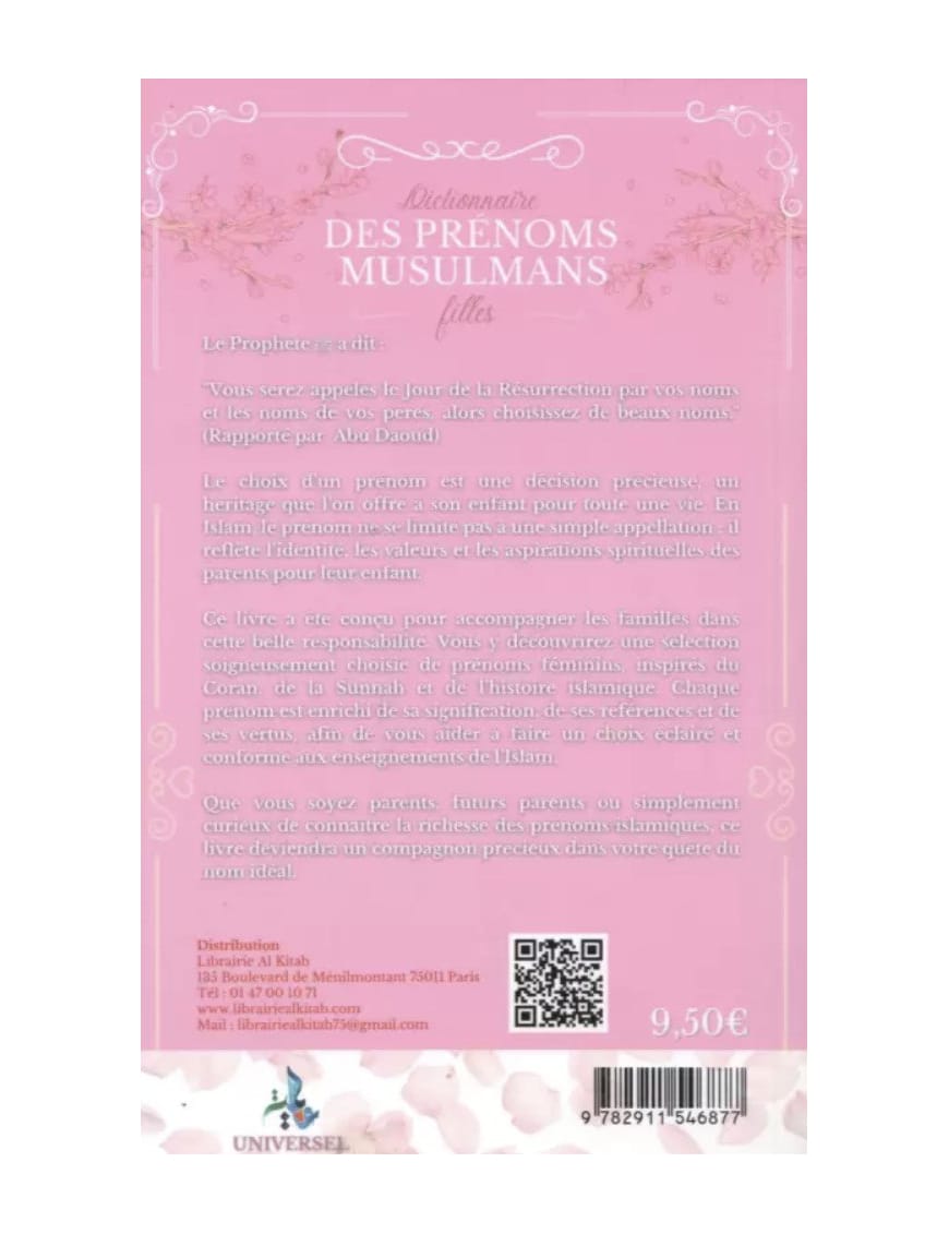 Dictionnaire des prénoms musulmans - filles - Samira Benturki Saidi - Universel - Éditions Universel Universel Livre Islam Mariage 9782369590231 Librairie Musulmane Al-imen