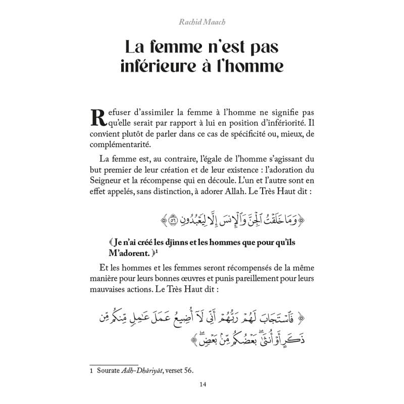 En l'honneur de nos soeurs - Dignité de la femme en islam - Rachid Maach - éditions Al-Hadîth Al-Hadîth Livre Islam Femme 9782875453990 Librairie Musulmane Al-imen