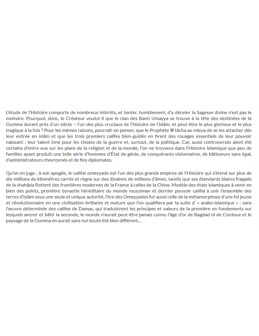 Histoire des Califes Omeyyades - Jalâl Ad-Dîn As-Suyûtî - Editions Ribât - Éditions Ribât