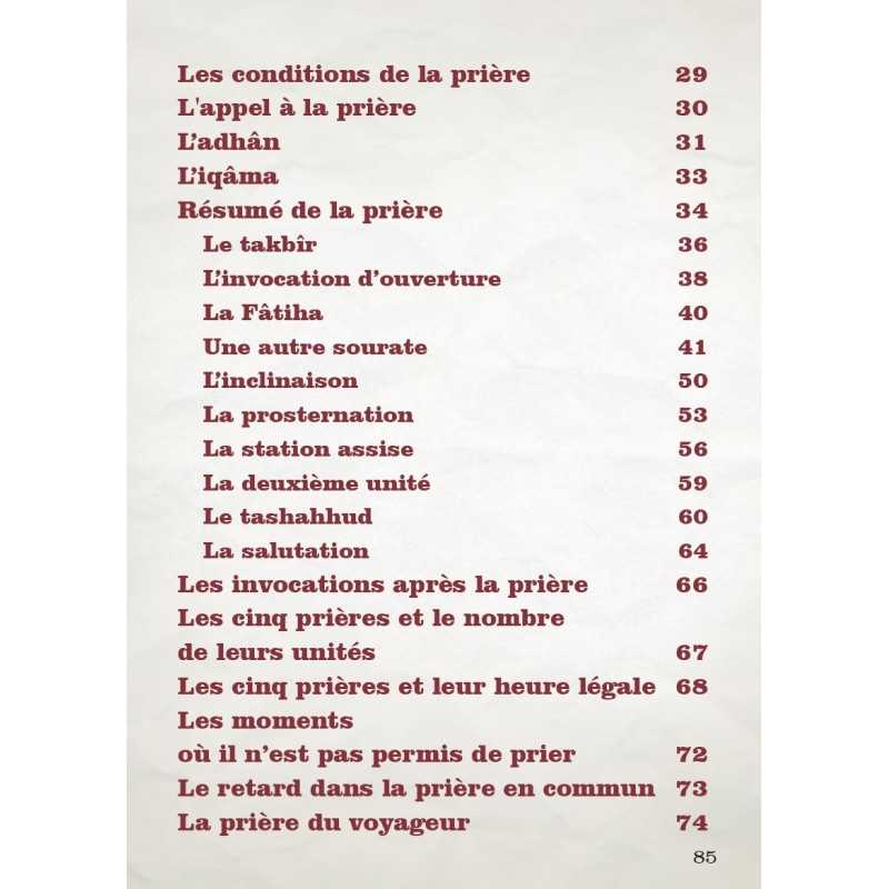 J'apprends à prier comme le Prophète Al-Hadîth Livres > Islam > Prière (Salat) 9782875452634 Librairie Musulmane Al-imen