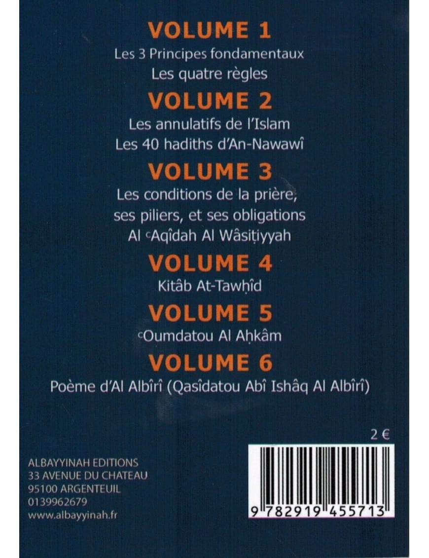 Le livre du Talib Al 'Ilm : Volume 6 - Abd Al Muhsin Al Qâsim - Al-Bayyinah Al-Bayyinah Livre > Islam > Tawhid / Aqidah (Croyance) 9782919455713 Librairie Musulmane Al-imen