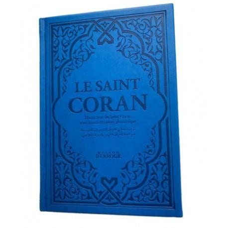 Le Saint Coran Bleu - Couverture Daim - Pages Arc-En-Ciel - Français-Arabe-Phonétique - Maison Ennour Maison d'Ennour Coran / Qur'an > Arabe Français Phonétique 97827087237933 Librairie Musulmane Al-imen