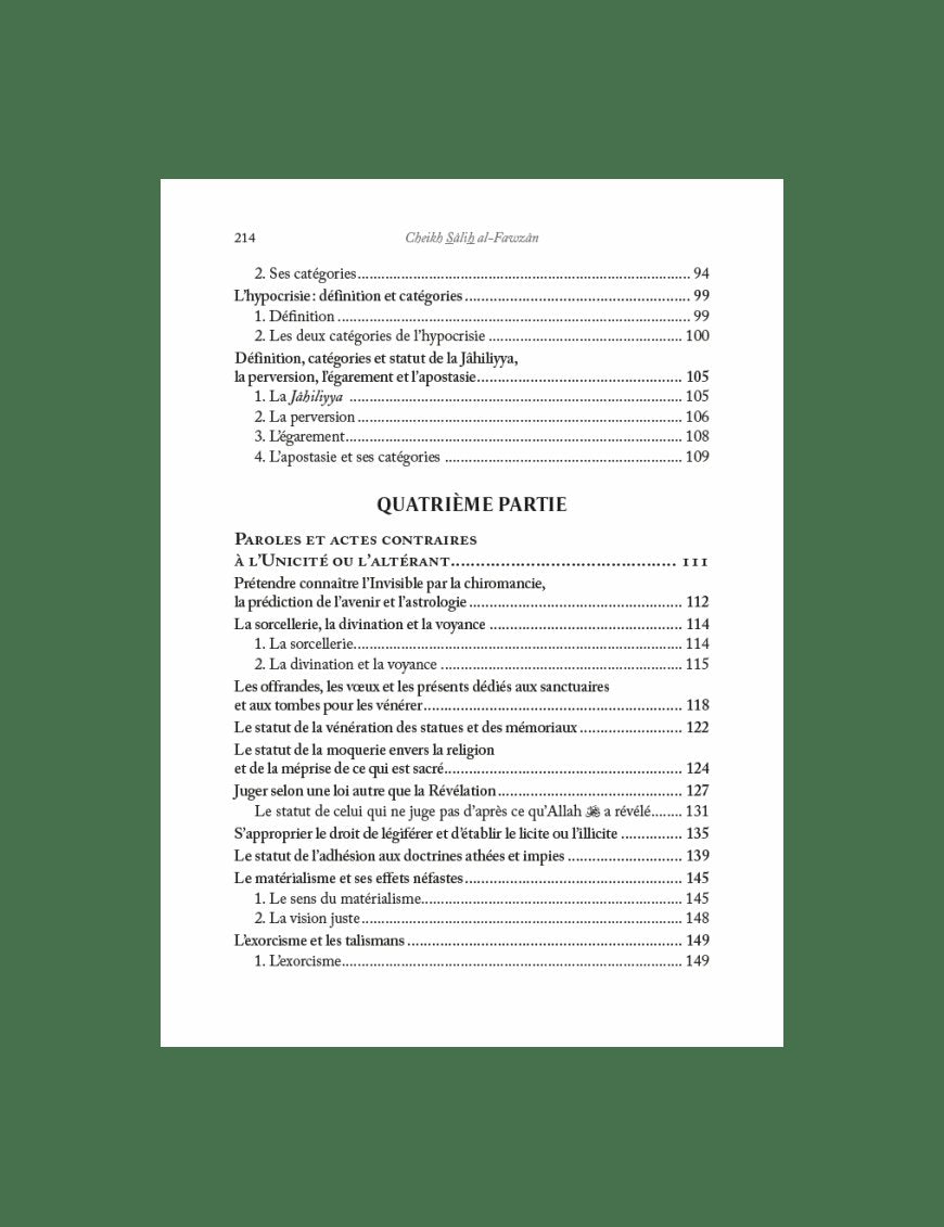 Le Tawhîd : tout savoir sur le dogme du monothéisme - Sâlih ibn Fawzân - al Hadith - Sana Sana Livre > Islam 9791093154039 Librairie Musulmane Al-imen