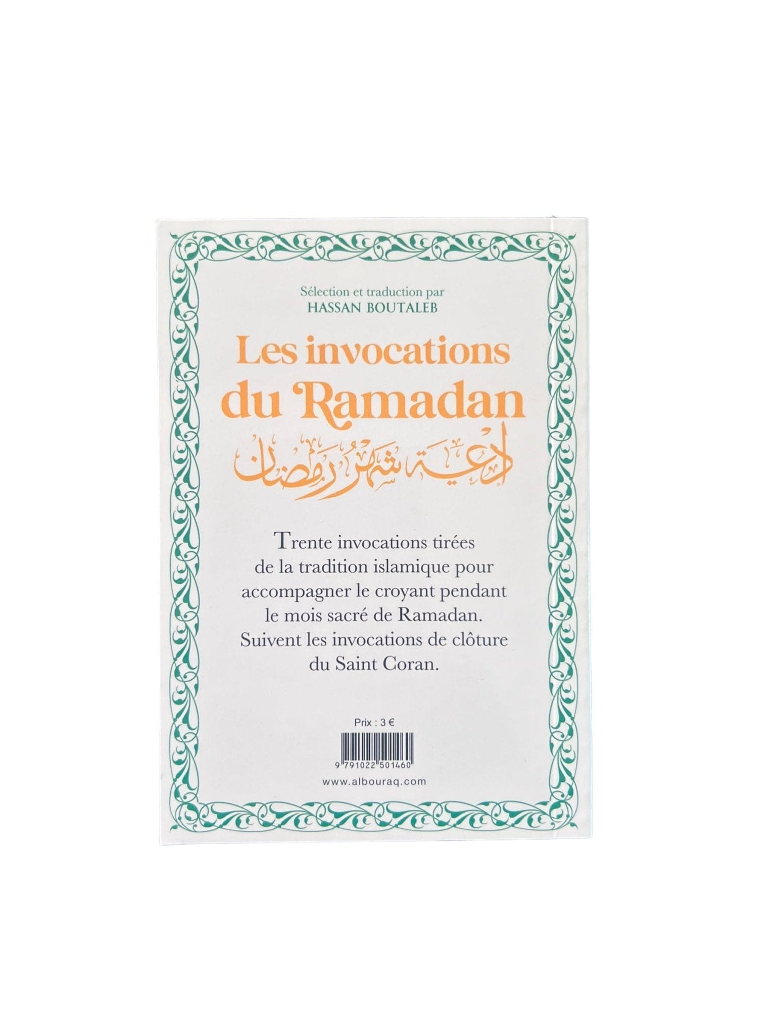 Les invocations du Ramadan (bilingue français-arabe) par Hassan Boutaleb Al Bouraq Livre > Islam Librairie Musulmane Al-imen