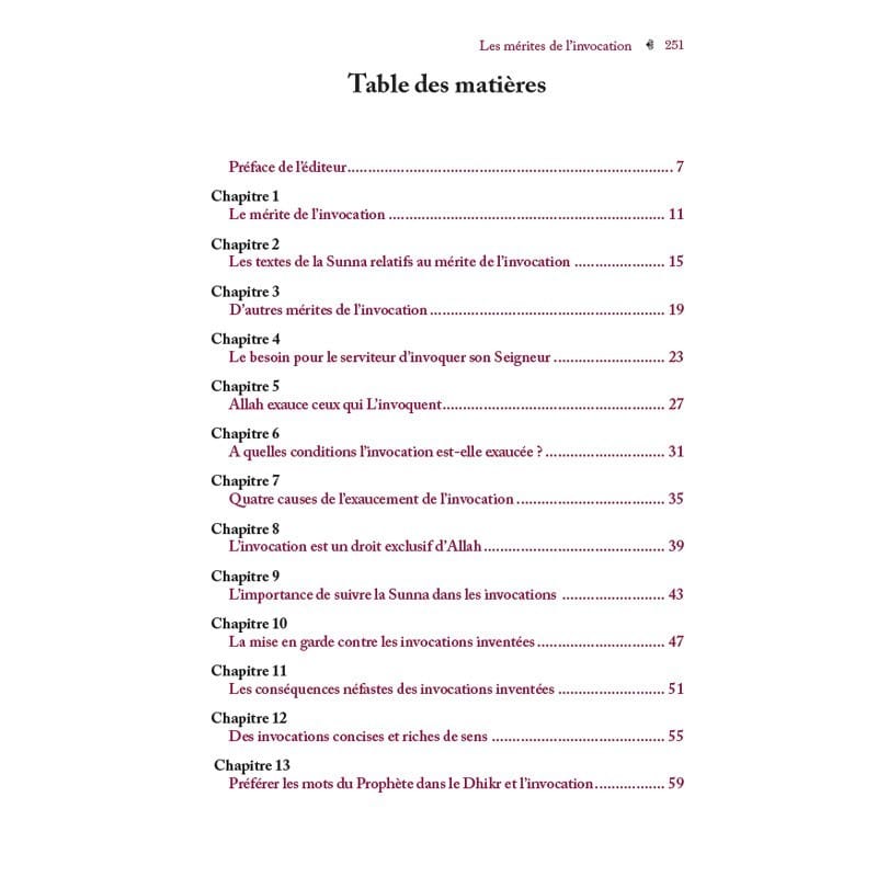 Les mérites de l’invocation - ‘Abd Ar-Razzâq Al-Badr - Editions Al-Hadîth Al-Hadîth Livre > Islam 9782875452061 Librairie Musulmane Al-imen