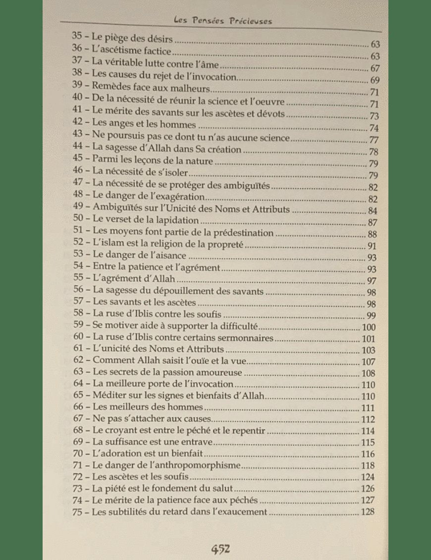 Les pensées précieuses - ibn al Jawzi - Tawbah - Sana Sana Livre > Islam 9782911807411 Librairie Musulmane Al-imen