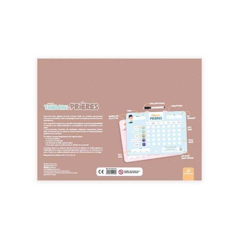 Mon tableau de prières - Pour un suivi hebdomadaire de mes 5 prières DeeniLearn Jeu Islam Librairie Musulmane Al-imen