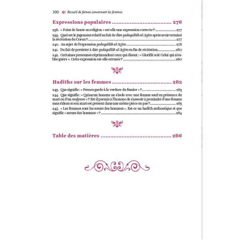 Recueil de fatwas concernant les femmes - 'Amr 'Abd al-Mun'im Salîm - Nouvelle édition - Editions Al-hadith Al-Hadîth Livre Islam Femme 9782875452177 Librairie Musulmane Al-imen