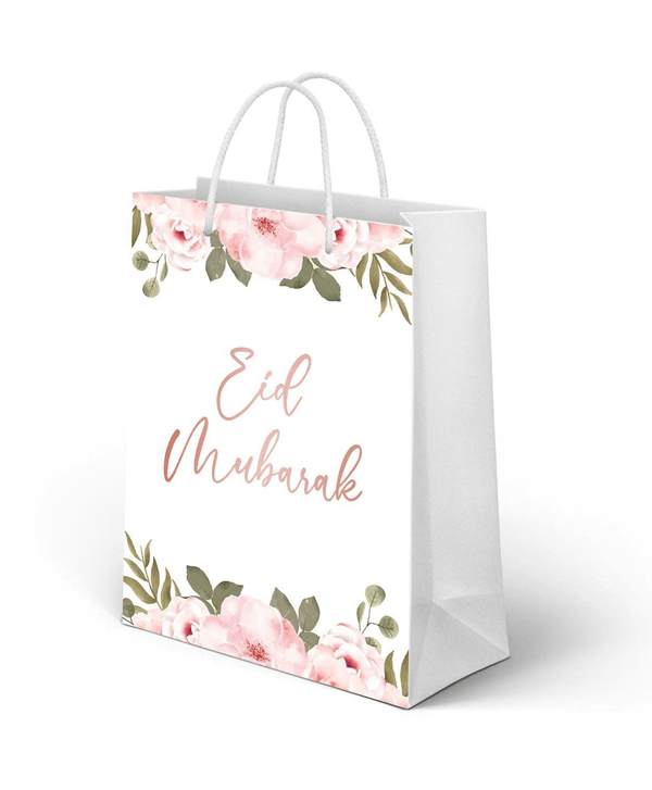 Sac cadeau Eid Mubarak Hadieth Benelux Sacs pour cadeaux Rose Dorée 6013856026098 Librairie Musulmane Al-imen