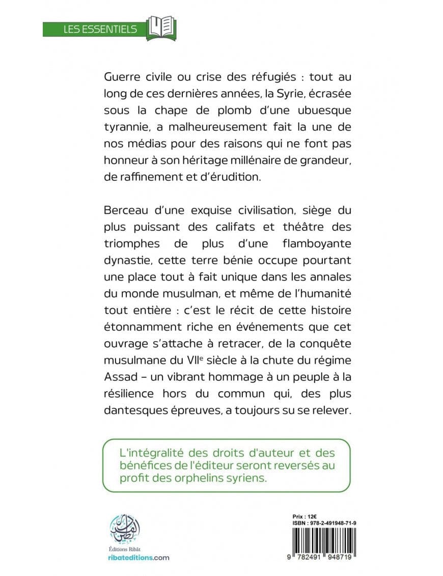 Une brève histoire de la Syrie par ‘Issa Meyer Ribât Livre > Islam 9782491948719 Librairie Musulmane Al-imen